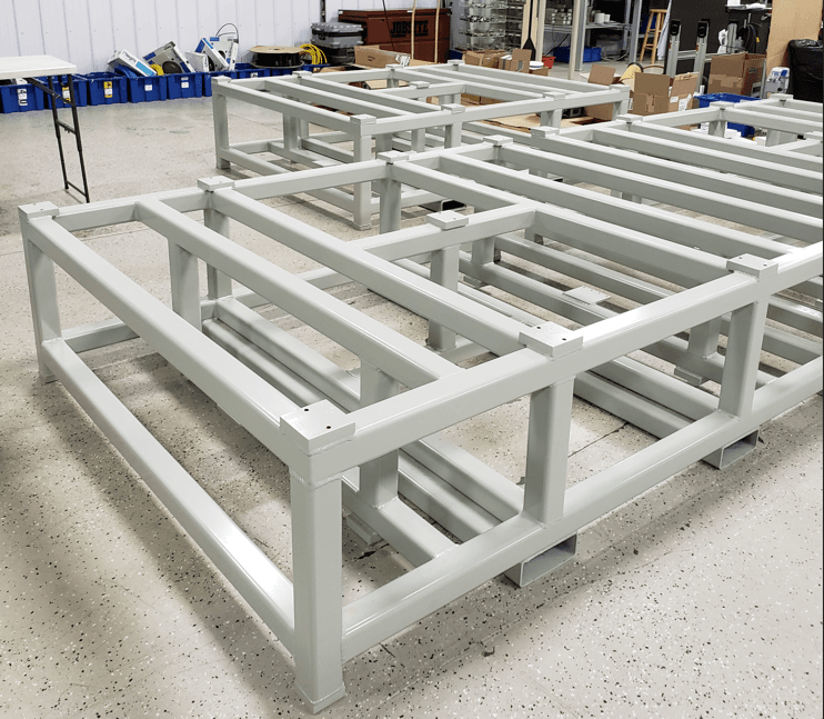 Fabricated steel frame